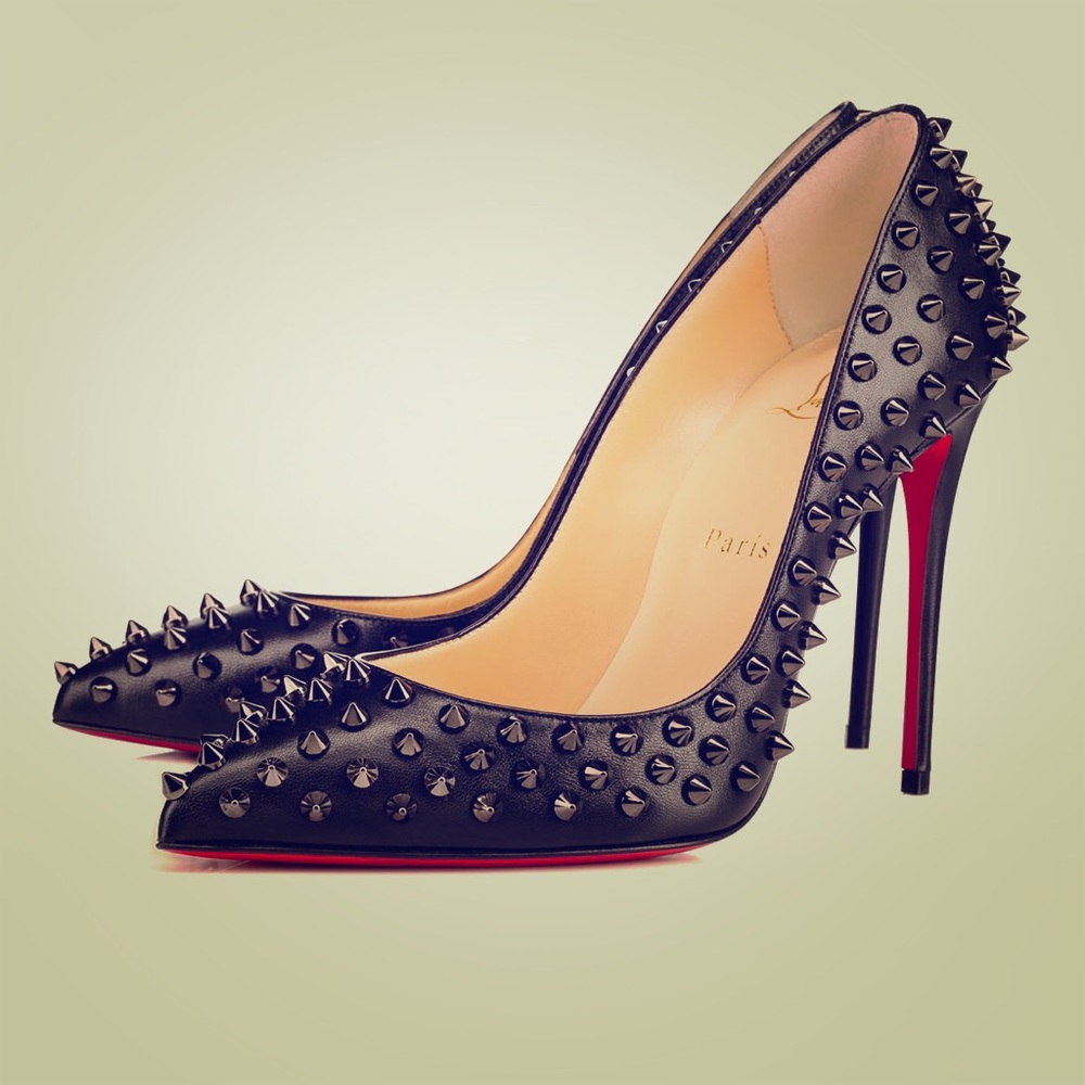 Christian Louboutin spiked black heels